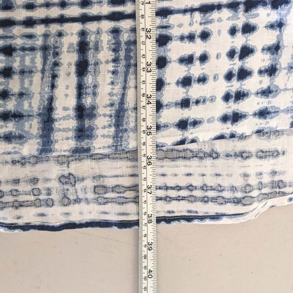 Cynthia Rowley Women's MED Blue 100% Linen Tie Dye Halter Neck Dress - Picture 8 of 8